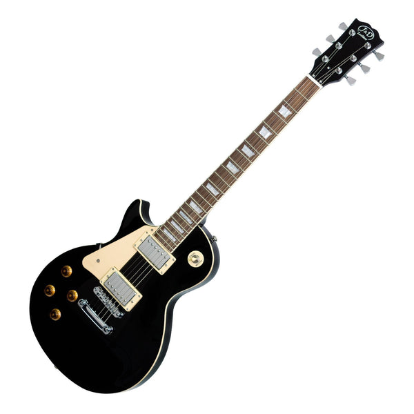 J&D Luthiers LP-Style Left Handed Electric Guitar (Black)