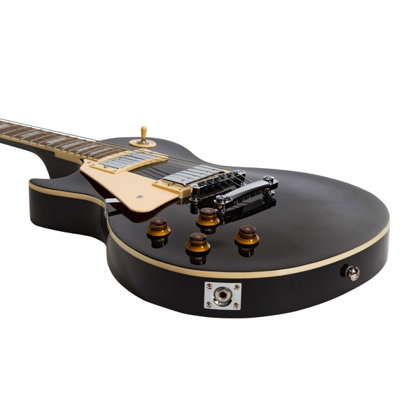 J&D Luthiers LP-Style Left Handed Electric Guitar (Black)