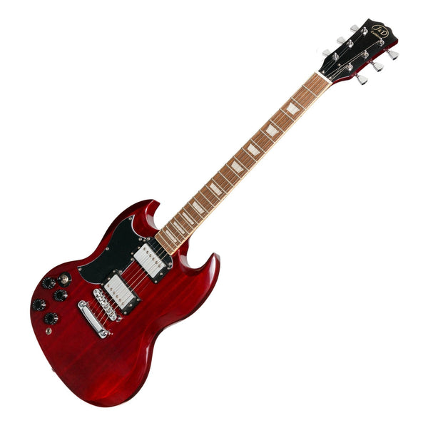 J&D Luthiers SG-Style Left Handed Electric Guitar (Cherry)