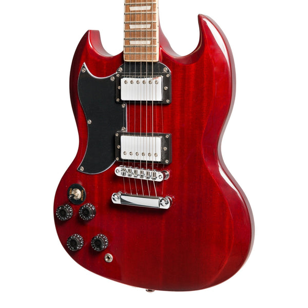 J&D Luthiers SG-Style Left Handed Electric Guitar (Cherry)