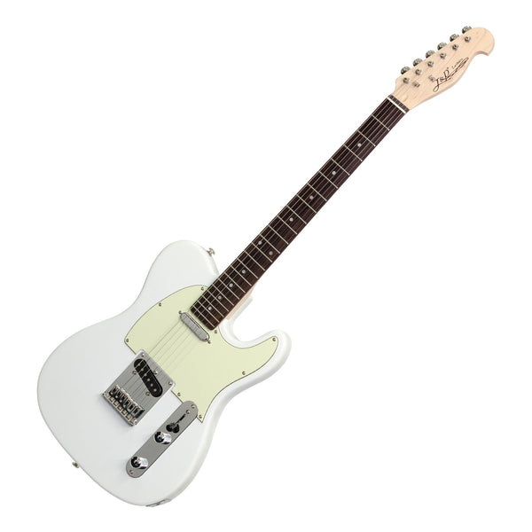 J&D Luthiers TE-Style Electric Guitar (White)