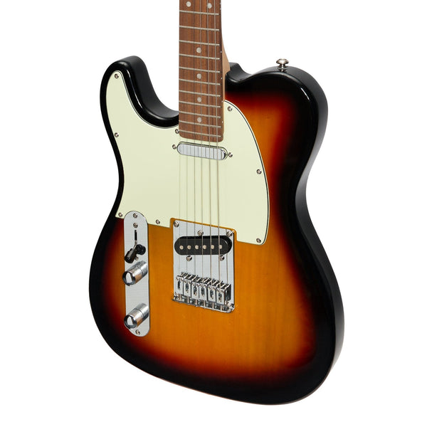 J&D Luthiers TE-Style Left Handed Electric Guitar (Sunburst)