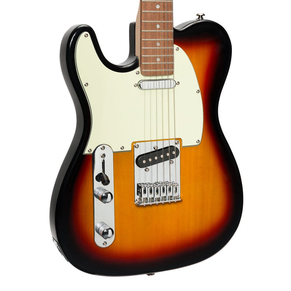 J&D Luthiers TE-Style Left Handed Electric Guitar (Sunburst)