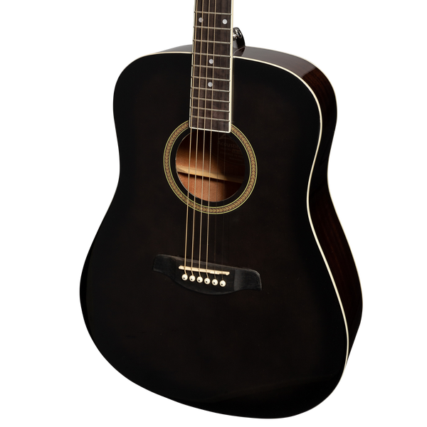 Lorden Acoustic Dreadnought Guitar (Black)