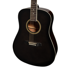 Lorden Acoustic Dreadnought Guitar (Black)