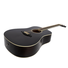 Lorden Acoustic Dreadnought Guitar (Black)