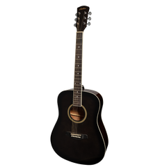 Lorden Acoustic Dreadnought Guitar (Black)