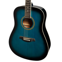 Lorden Acoustic Dreadnought Guitar (Blueburst)