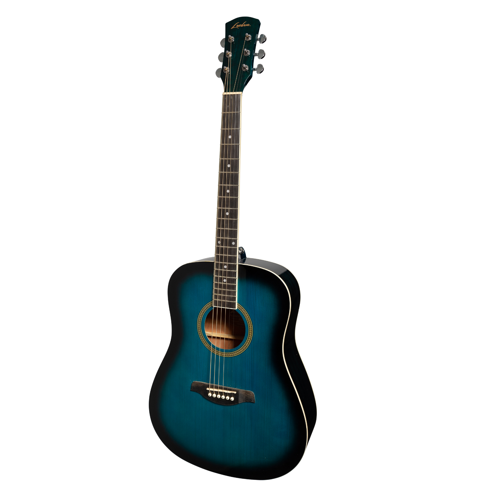 Lorden Acoustic Dreadnought Guitar (Blueburst)