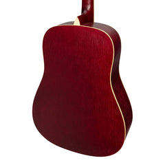 Martinez '41 Series' Dreadnought Acoustic Guitar Pack (Red)