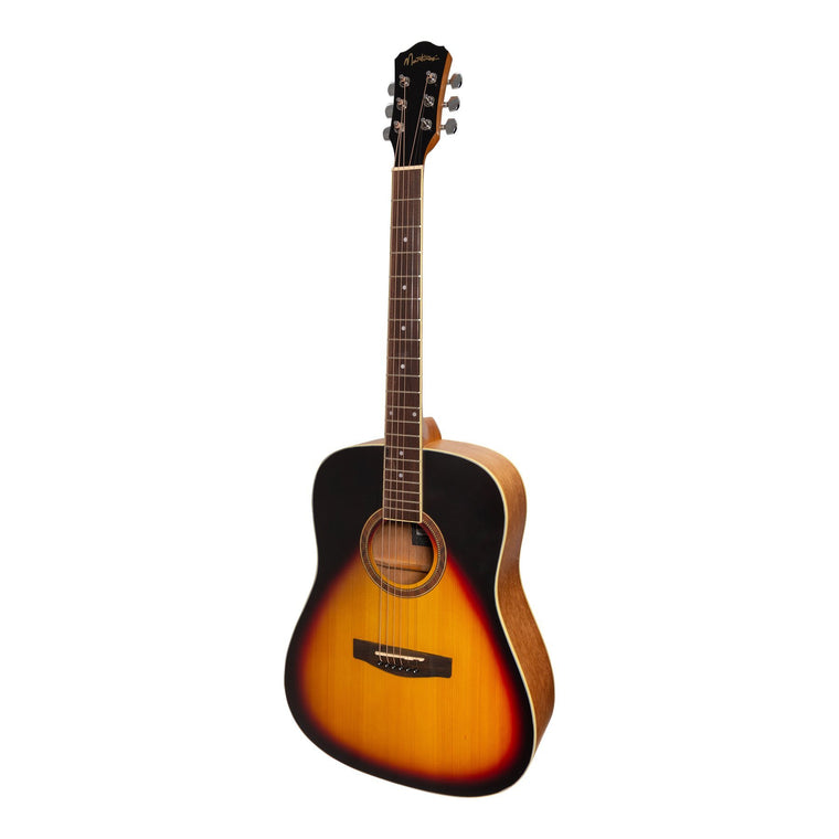 Martinez '41 Series' Dreadnought Acoustic Guitar (Tobacco Sunburst)