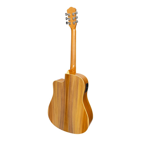 Martinez '41 Series' Dreadnought Cutaway Acoustic-Electric Guitar (Jati-Teakwood)