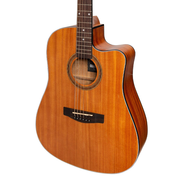 Martinez '41 Series' Dreadnought Cutaway Acoustic-Electric Guitar (Mahogany)