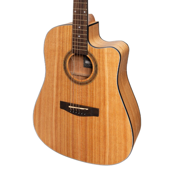 Martinez '41 Series' Dreadnought Cutaway Acoustic-Electric Guitar (Mindi-Wood)