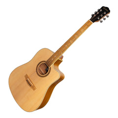 Martinez '41 Series' Dreadnought Cutaway Acoustic-Electric Guitar (Spruce/Jati-Teakwood)