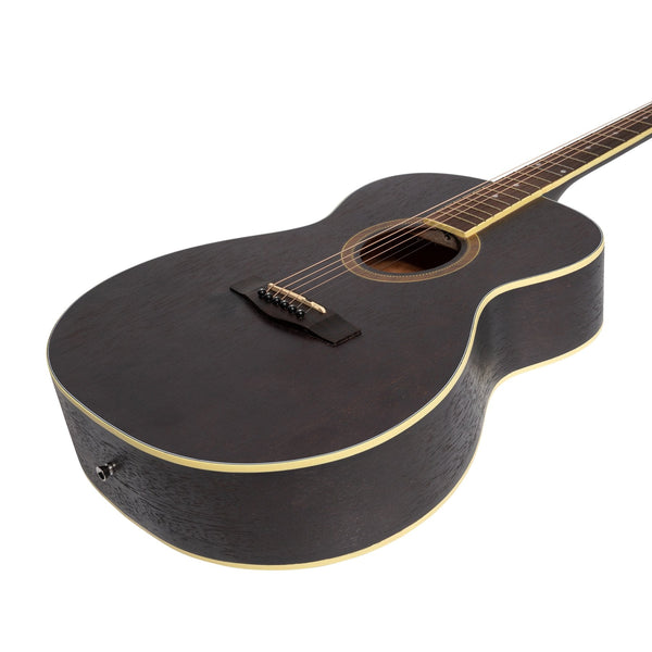 Martinez '41 Series' Folk Size Acoustic Guitar (Black)