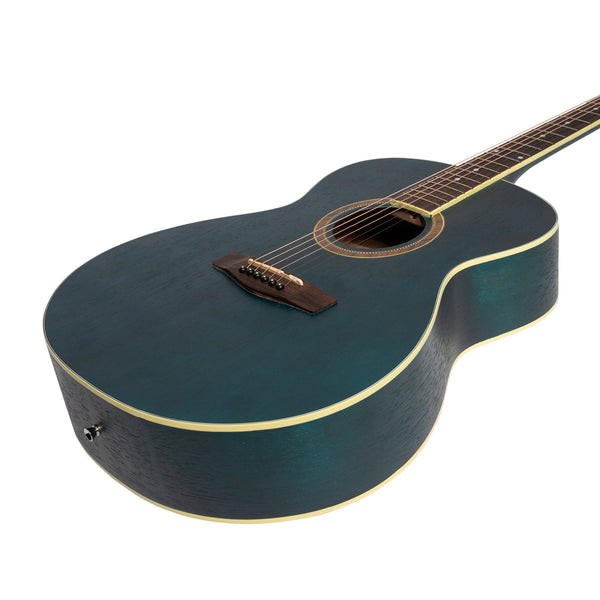 Martinez '41 Series' Folk Size Acoustic Guitar Pack (Blue)