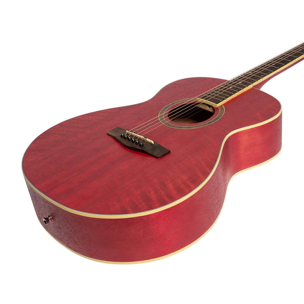 Martinez '41 Series' Folk Size Acoustic Guitar Pack (Pink)