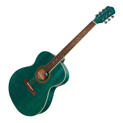 Martinez '41 Series' Folk Size Acoustic Guitar Pack (Teal Green)