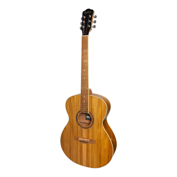 Martinez '41 Series' Folk Size Acoustic Guitar Pack with Built-in Tuner (Jati-Teakwood)