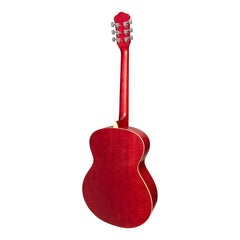 Martinez '41 Series' Folk Size Acoustic Guitar (Strawberry Pink)