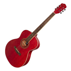 Martinez '41 Series' Folk Size Acoustic Guitar (Strawberry Pink)