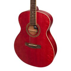 Martinez '41 Series' Folk Size Acoustic Guitar (Strawberry Pink)