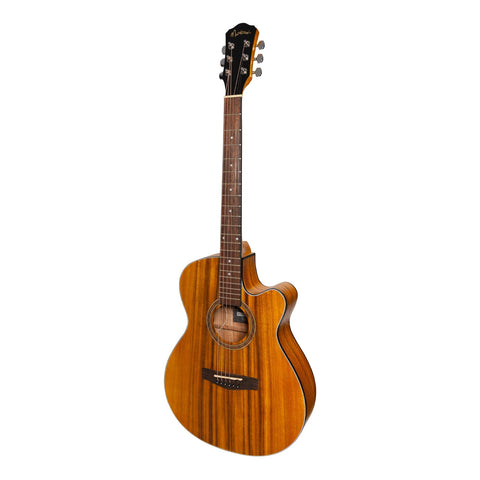 Martinez '41 Series' Folk Size Cutaway Acoustic-Electric Guitar Pack (Koa)