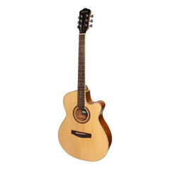 Martinez '41 Series' Folk Size Cutaway Acoustic-Electric Guitar Pack (Spruce/Rosewood)