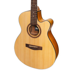 Martinez '41 Series' Folk Size Cutaway Acoustic-Electric Guitar (Spruce/Koa)