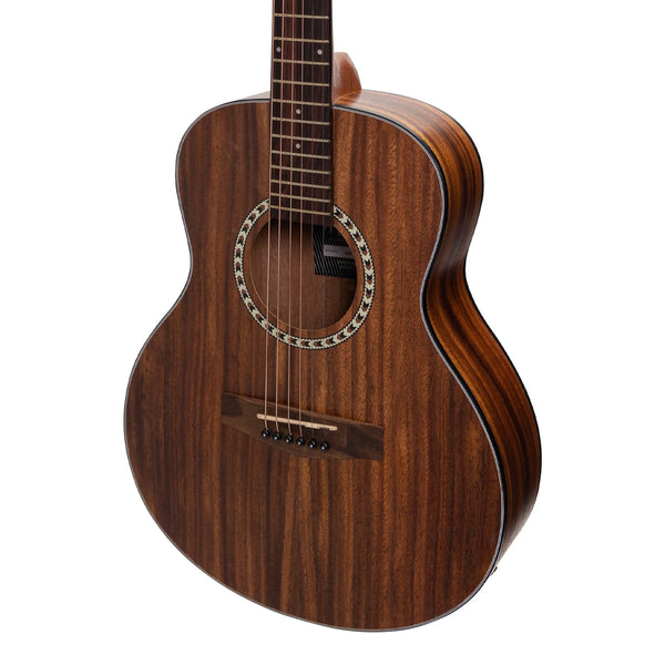 Martinez Acoustic-Electric Short Scale Guitar with Built-In Tuner (Rosewood)