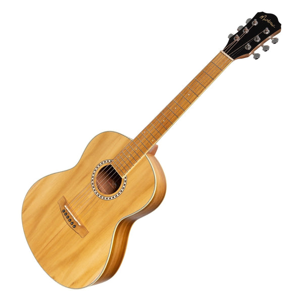 Martinez Acoustic 'Little-Mini' Folk Guitar with Built-In Tuner (Jati-Teakwood)