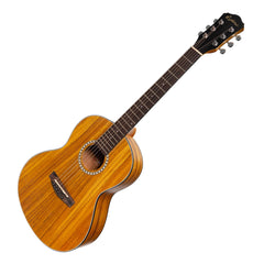 Martinez Acoustic 'Little-Mini' Folk Guitar with Built-In Tuner (Koa)