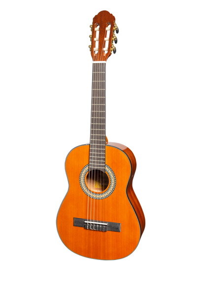 Martinez G-Series 1/2 Size Student Classical Guitar Pack with Built In Tuner (Amber-Gloss)