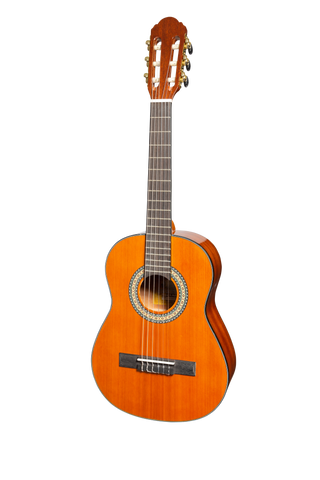 Martinez G-Series 1/2 Size Student Classical Guitar Pack with Built In Tuner (Amber-Gloss)