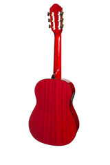 Martinez G-Series 1/2 Size Student Classical Guitar with Built In Tuner (Trans Wine Red-Gloss)