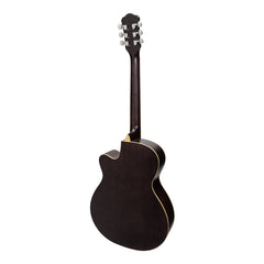 Martinez Jazz Hybrid Acoustic-Electric Small Body Cutaway Guitar (Black)