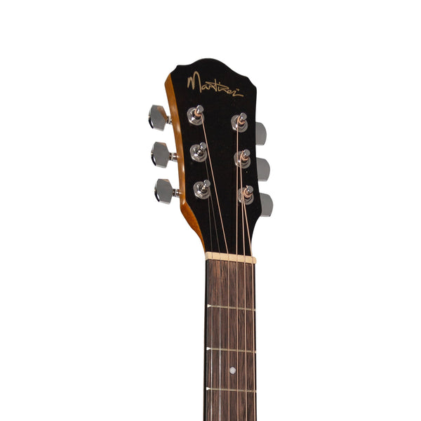 Martinez Left-Handed '41 Series' Folk Size Cutaway Acoustic-Electric Guitar Pack (Spruce/Koa)