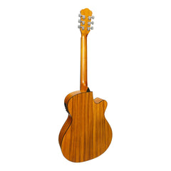 Martinez Left-Handed '41 Series' Folk Size Cutaway Acoustic-Electric Guitar Pack (Spruce/Koa)