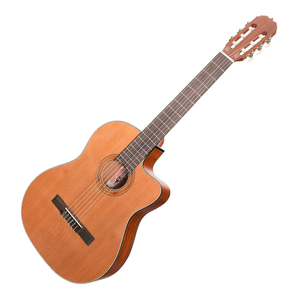 Martinez 'Natural Series' Cedar Top Acoustic-Electric Classical Cutaway Guitar (Open Pore)