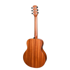 Martinez 'Natural Series' Left Handed Mahogany Top Mini Short Scale Acoustic-Electric Guitar (Open Pore)