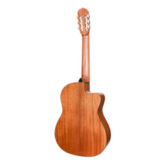 Martinez 'Natural Series' Left Handed Spruce Top Acoustic-Electric Classical Cutaway Guitar (Open Pore)