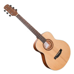 Martinez 'Natural Series' Left Handed Spruce Top Mini Short Scale Acoustic-Electric Guitar (Open Pore)