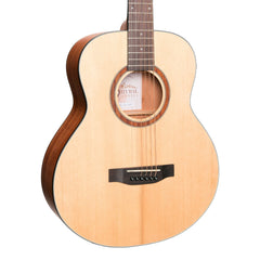 Martinez 'Natural Series' Left Handed Spruce Top Mini Short Scale Acoustic-Electric Guitar (Open Pore)