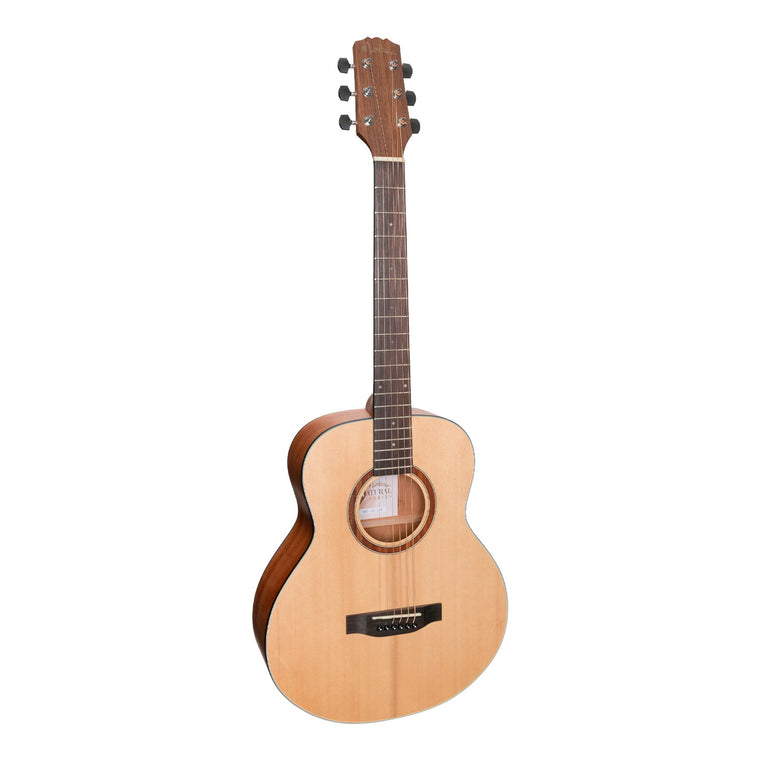 Martinez 'Natural Series' Left Handed Spruce Top Mini Short Scale Acoustic-Electric Guitar (Open Pore)