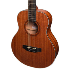 Martinez 'Natural Series' Mahogany Top 12-String Acoustic-Electric Mini Short Scale Guitar (Open Pore)