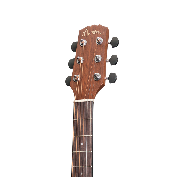 Martinez 'Natural Series' Mahogany Top Acoustic-Electric Parlour Guitar (Open Pore)