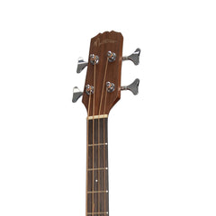 Martinez 'Natural Series' Solid Cedar Top Acoustic-Electric Cutaway Bass Guitar (Open Pore)