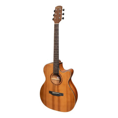 Martinez 'Natural Series' Solid Cedar Top Acoustic-Electric Small Body Cutaway Guitar (Open Pore)-MNFC-15S-COP