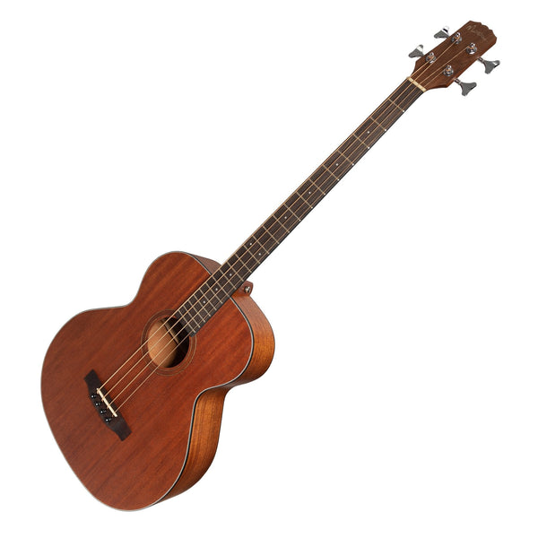 Martinez 'Natural Series' Solid Mahogany Top Acoustic-Electric Bass Guitar (Open Pore)